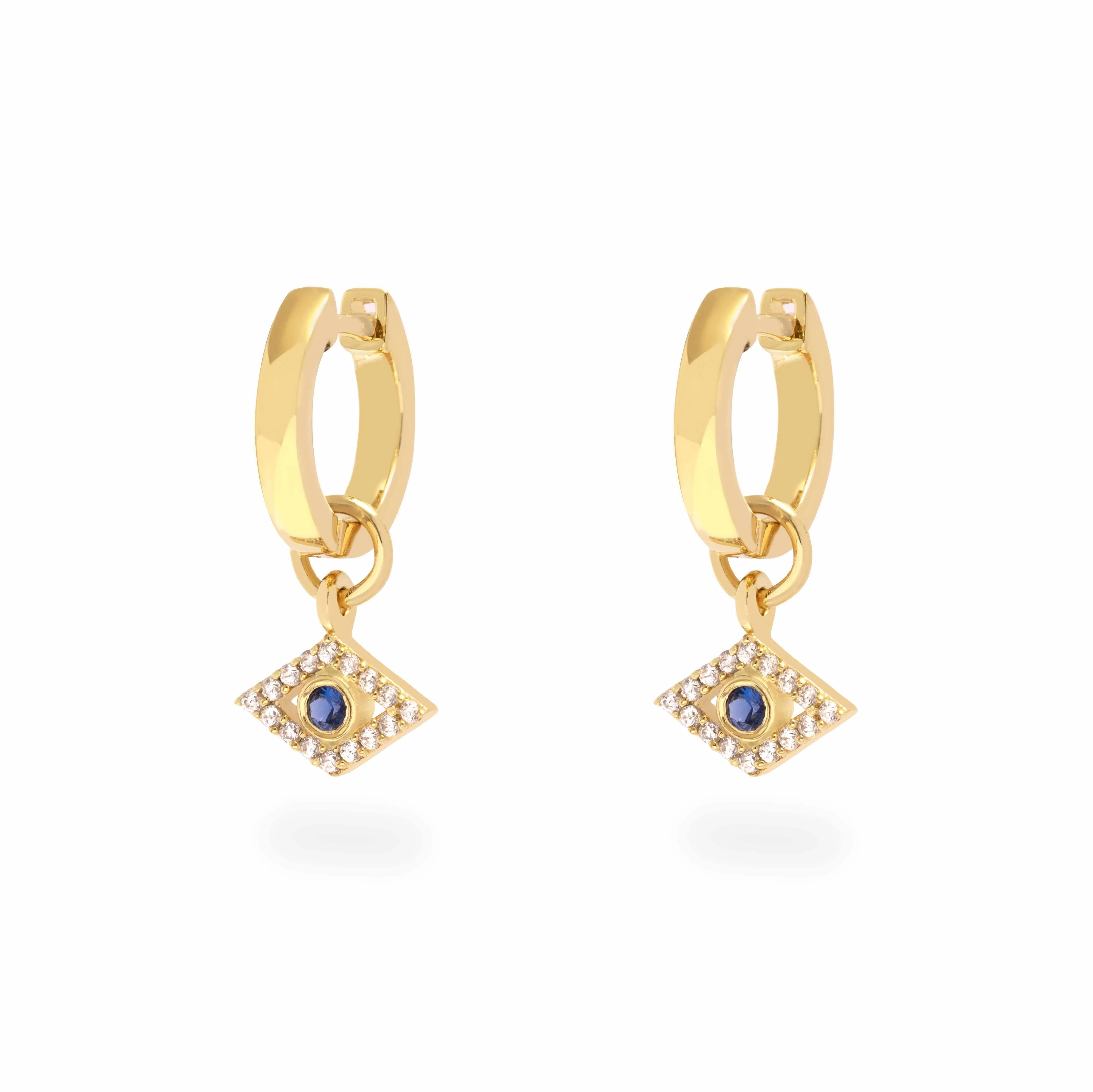Larina evil eye earrings