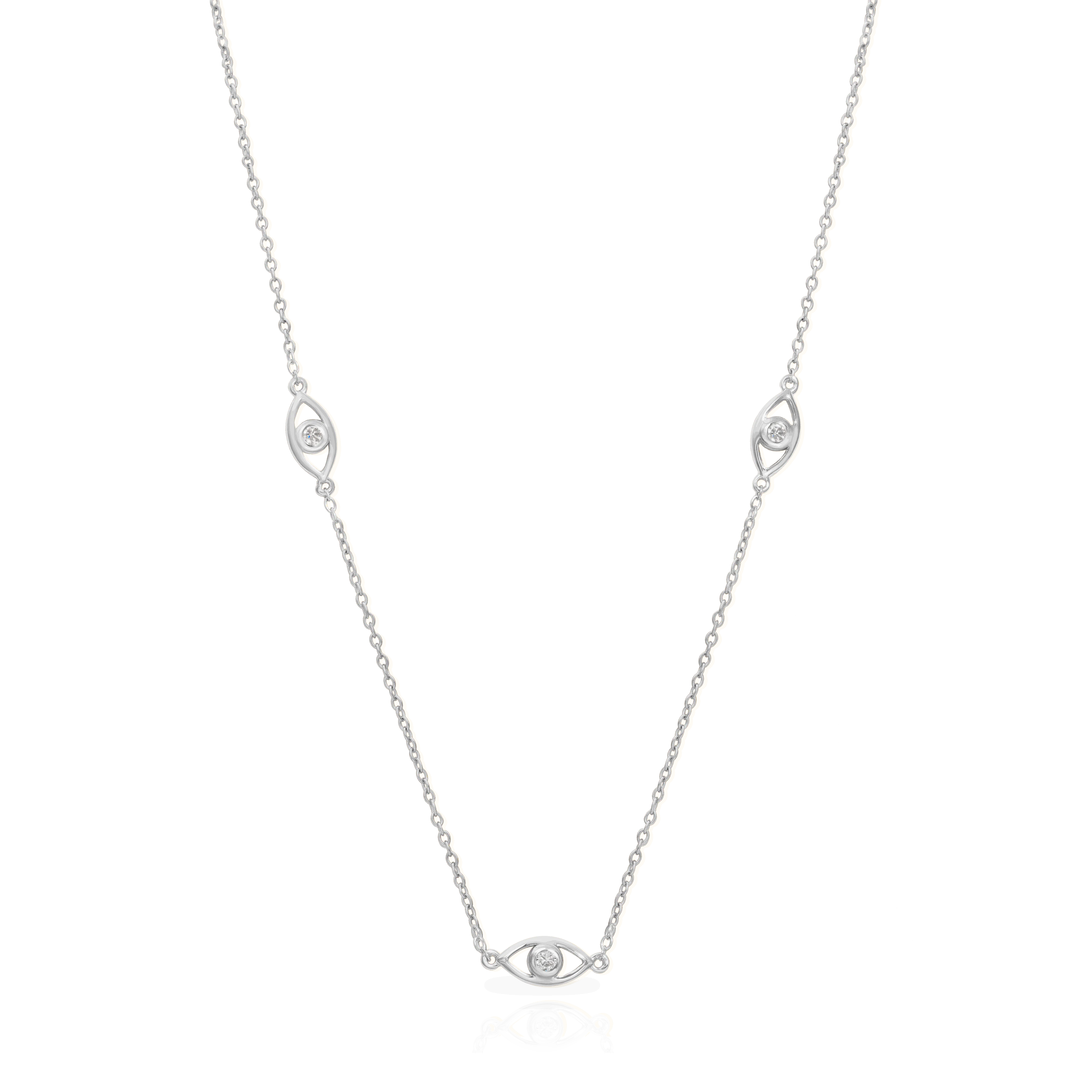 Asteria Moissanite Evil Eye Necklace - Image 2