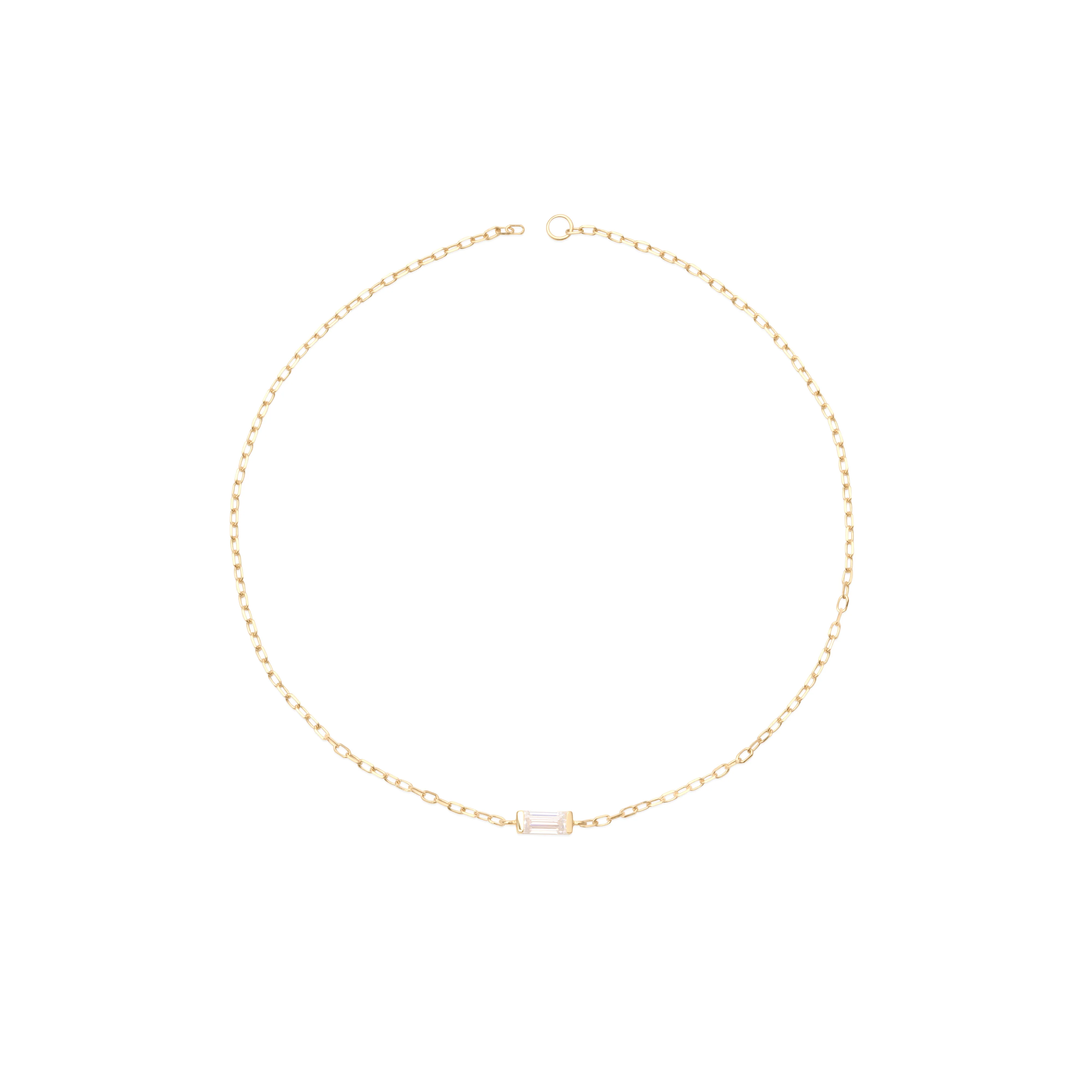 Baguette Moissanite 14k Gold Permanent Bracelet