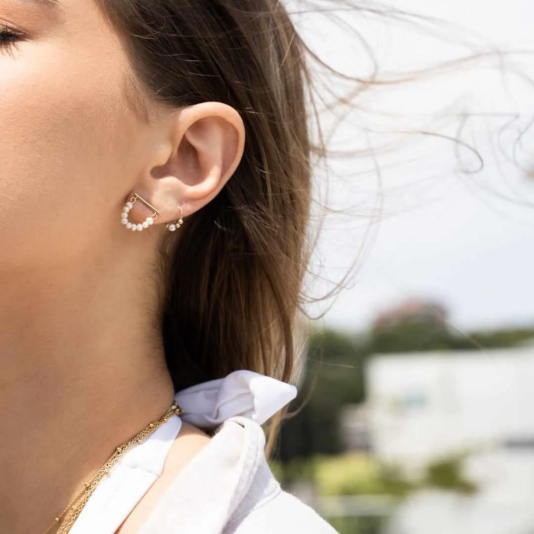 Blair freshwater pearl earrings - Image 2