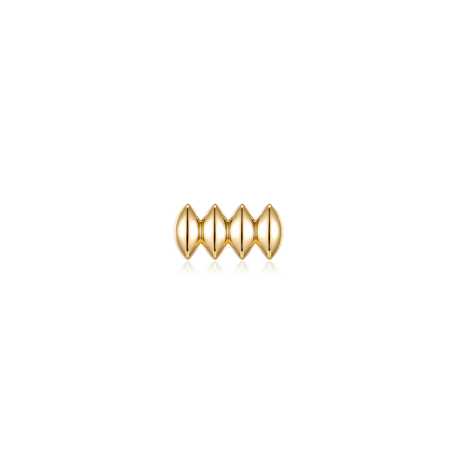 Camden Stud Earring – 14K Solid Gold Flat Back Labret - Image 2