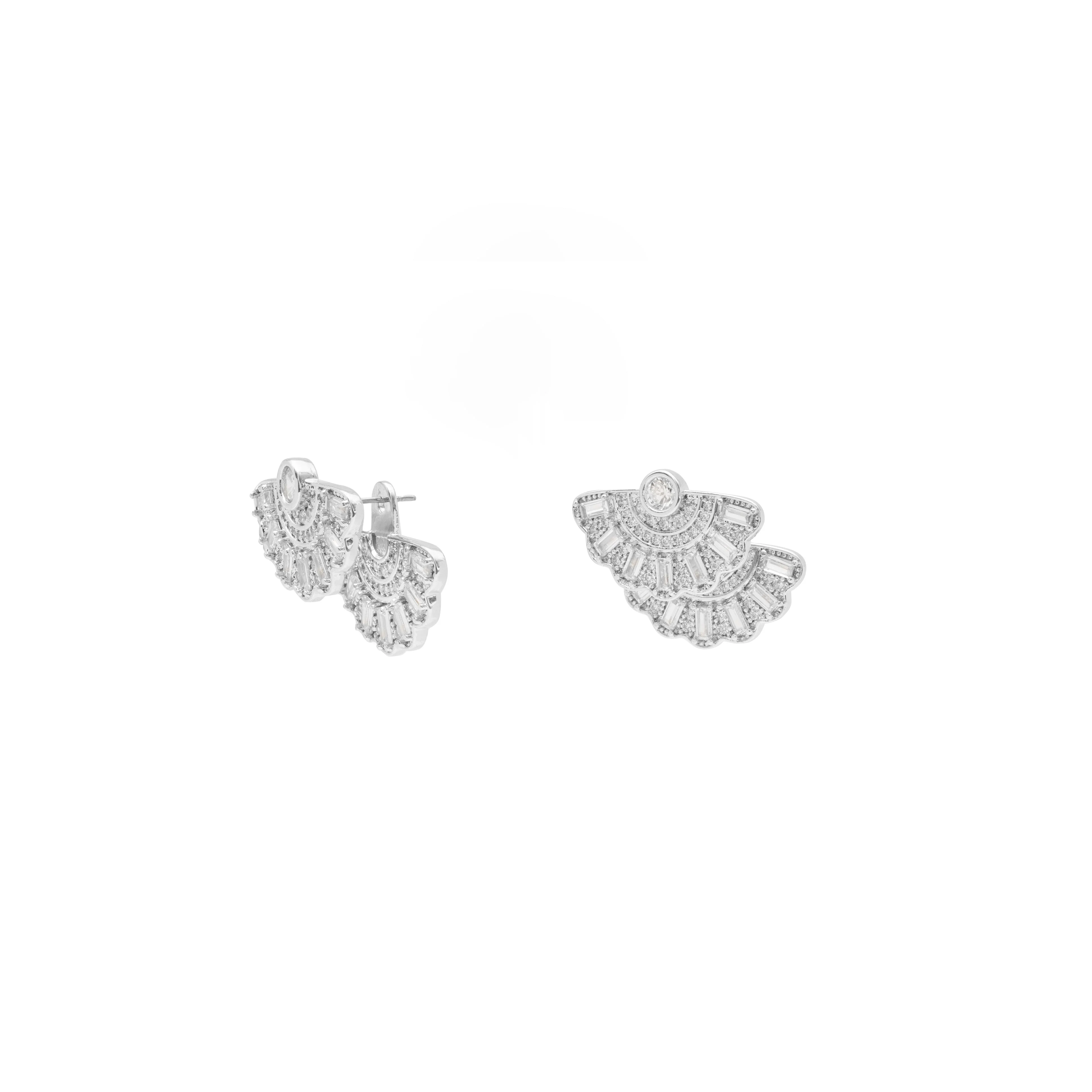 Carly double fan crystal studs - Image 3