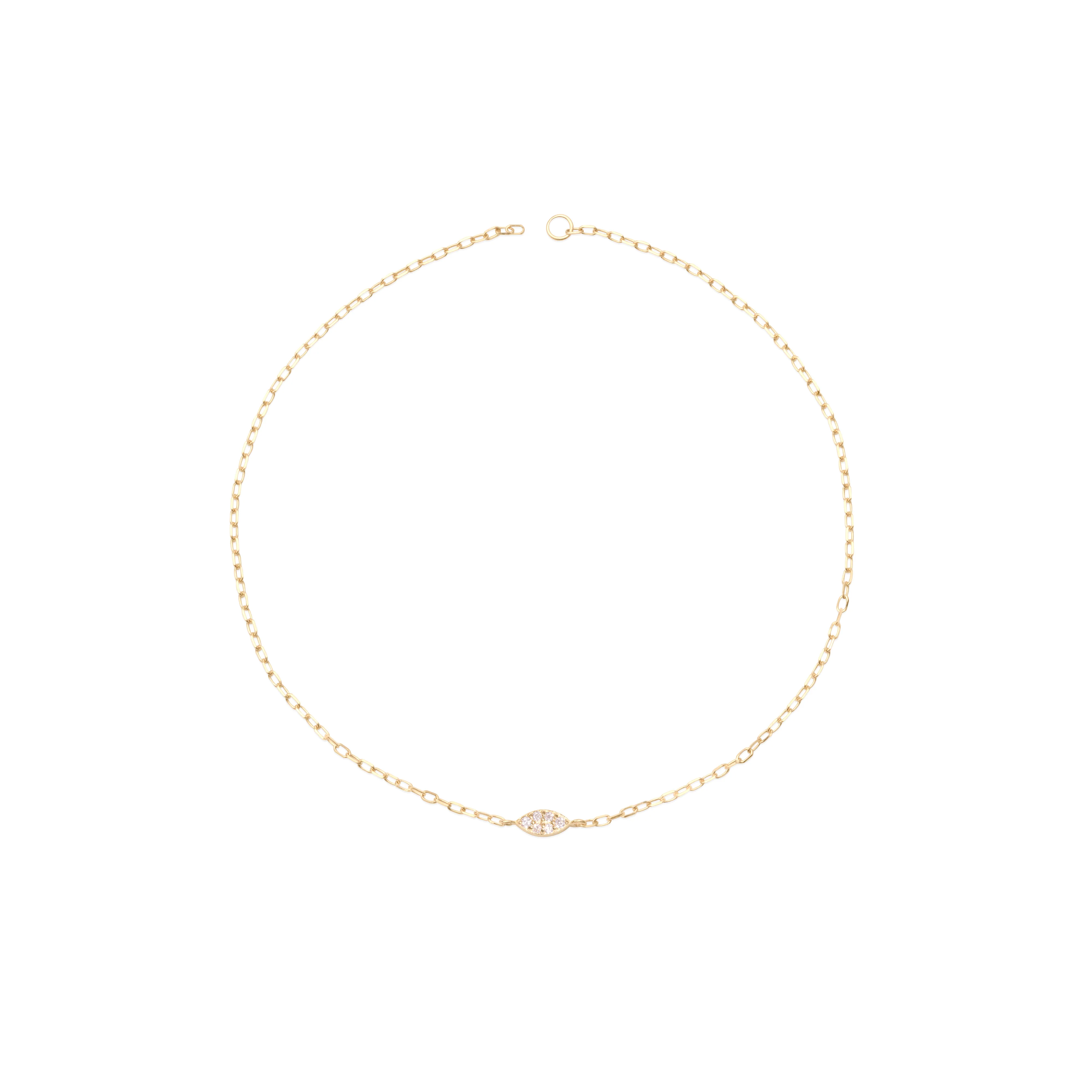 Evil Eye Moissanite 14k Gold Permanent Bracelet