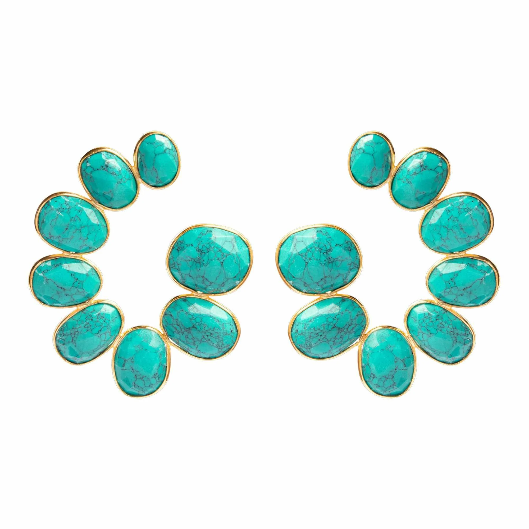 Fibonacci semi-precious stone earring - Image 2