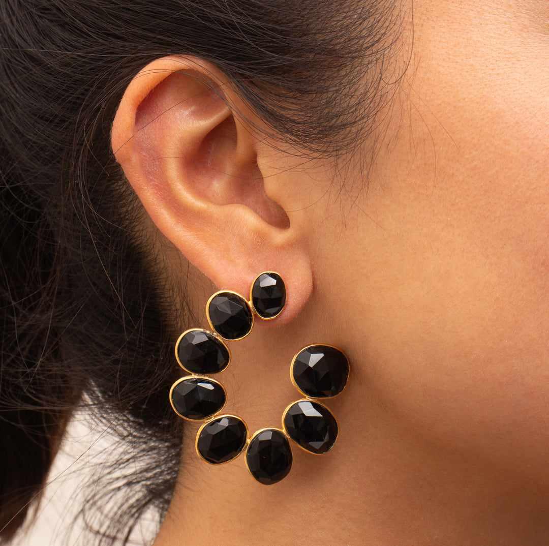 Fibonacci semi-precious stone earring - Image 3