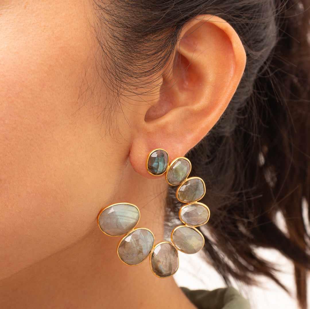 Fibonacci semi-precious stone earring - Image 5