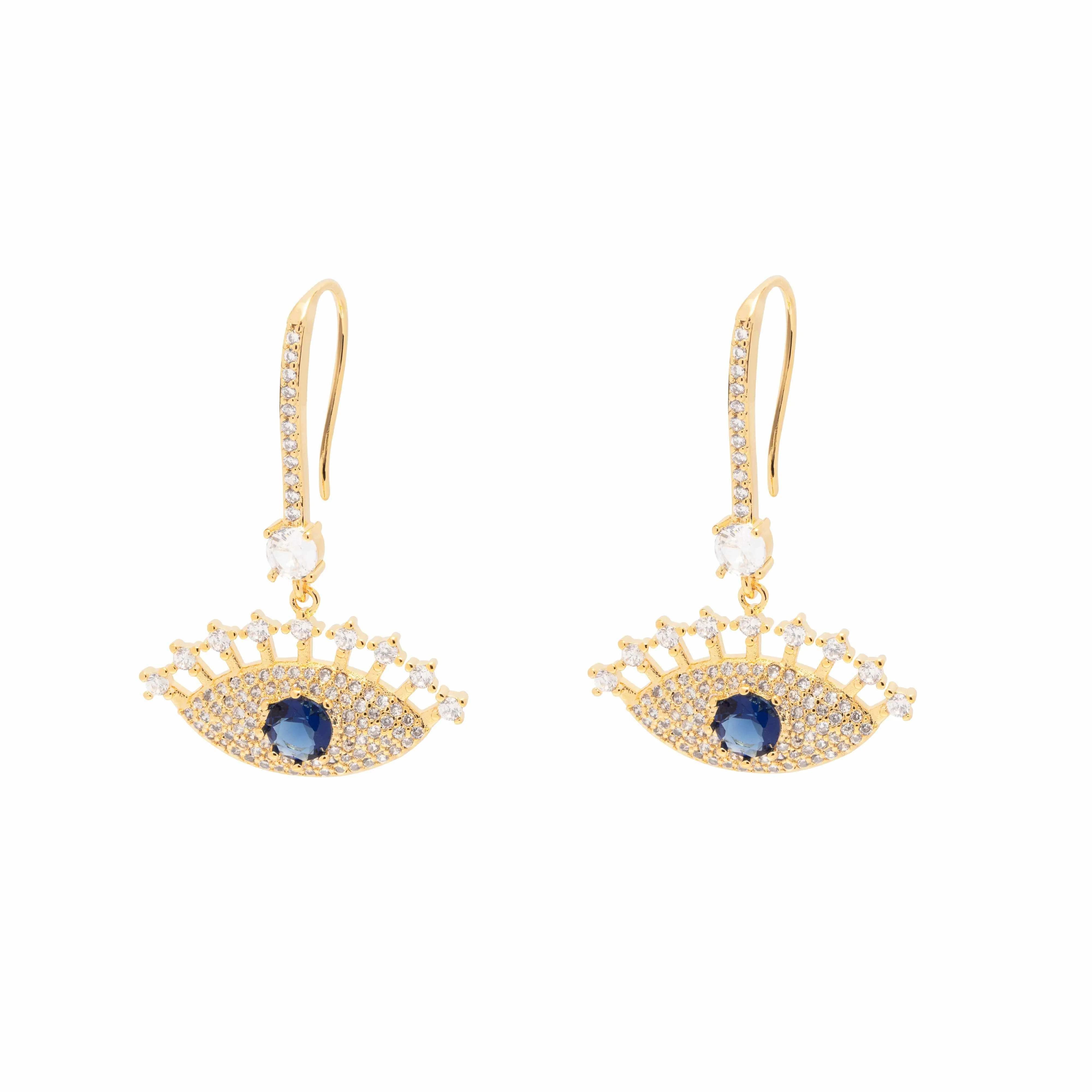 Evil eye crystal earrings - Image 2