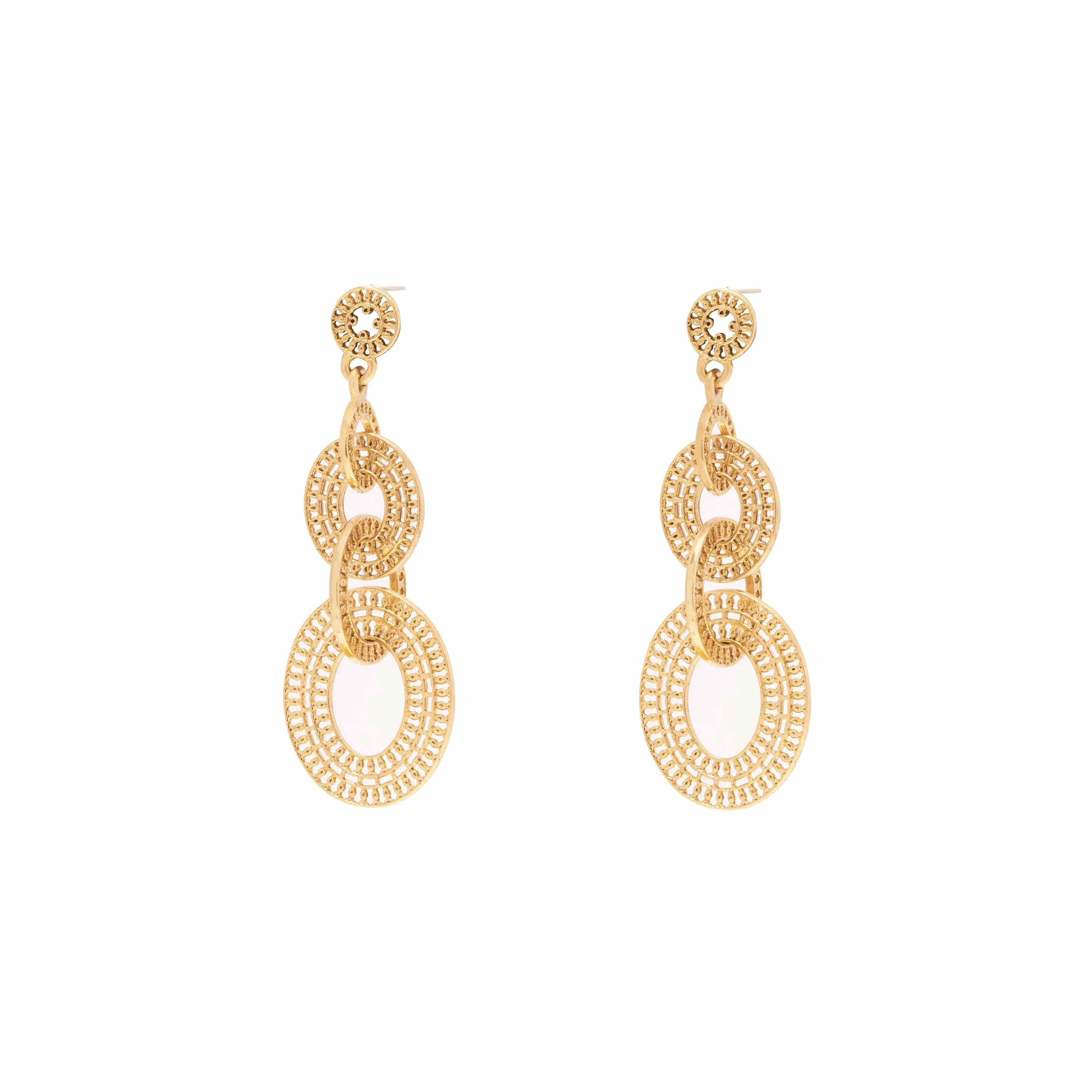 Goldie antique gold earrings - Image 2