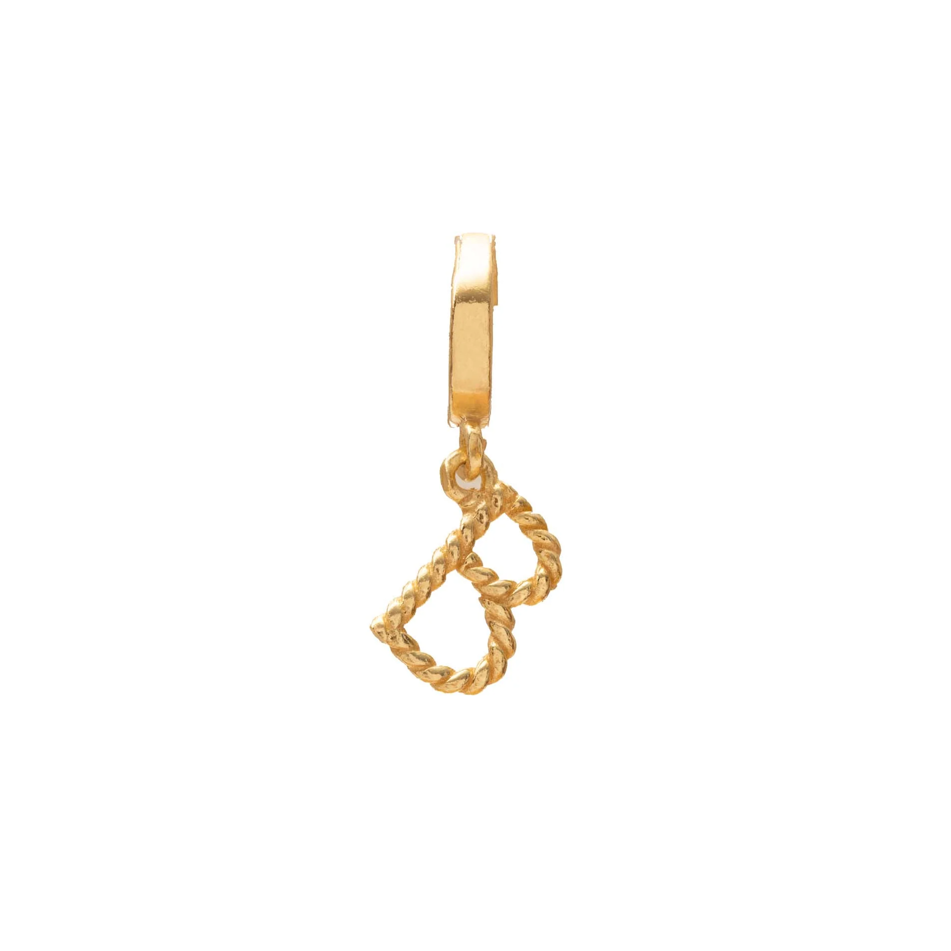 Initial small charm gold hinge pendant - Image 3