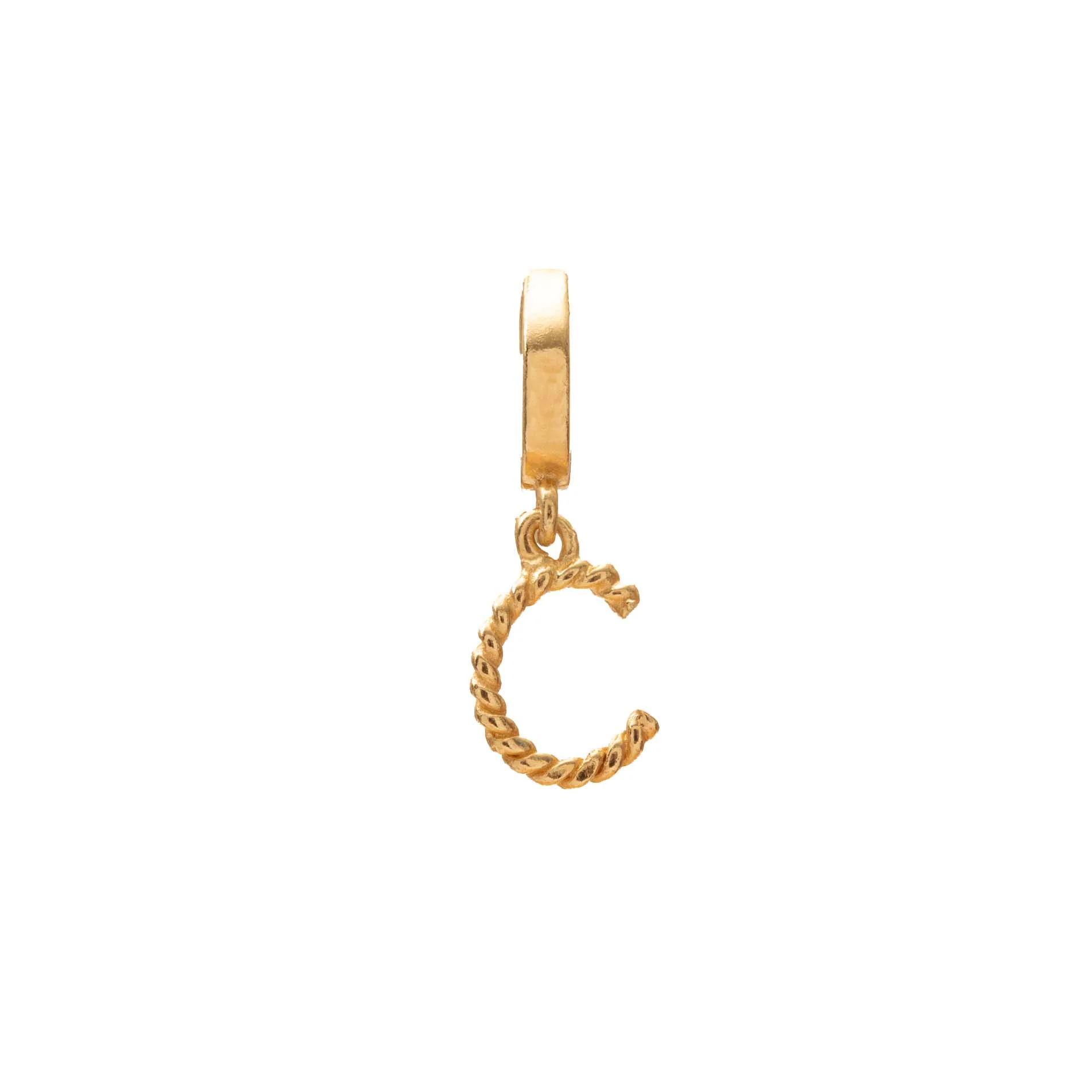 Initial small charm gold hinge pendant - Image 4