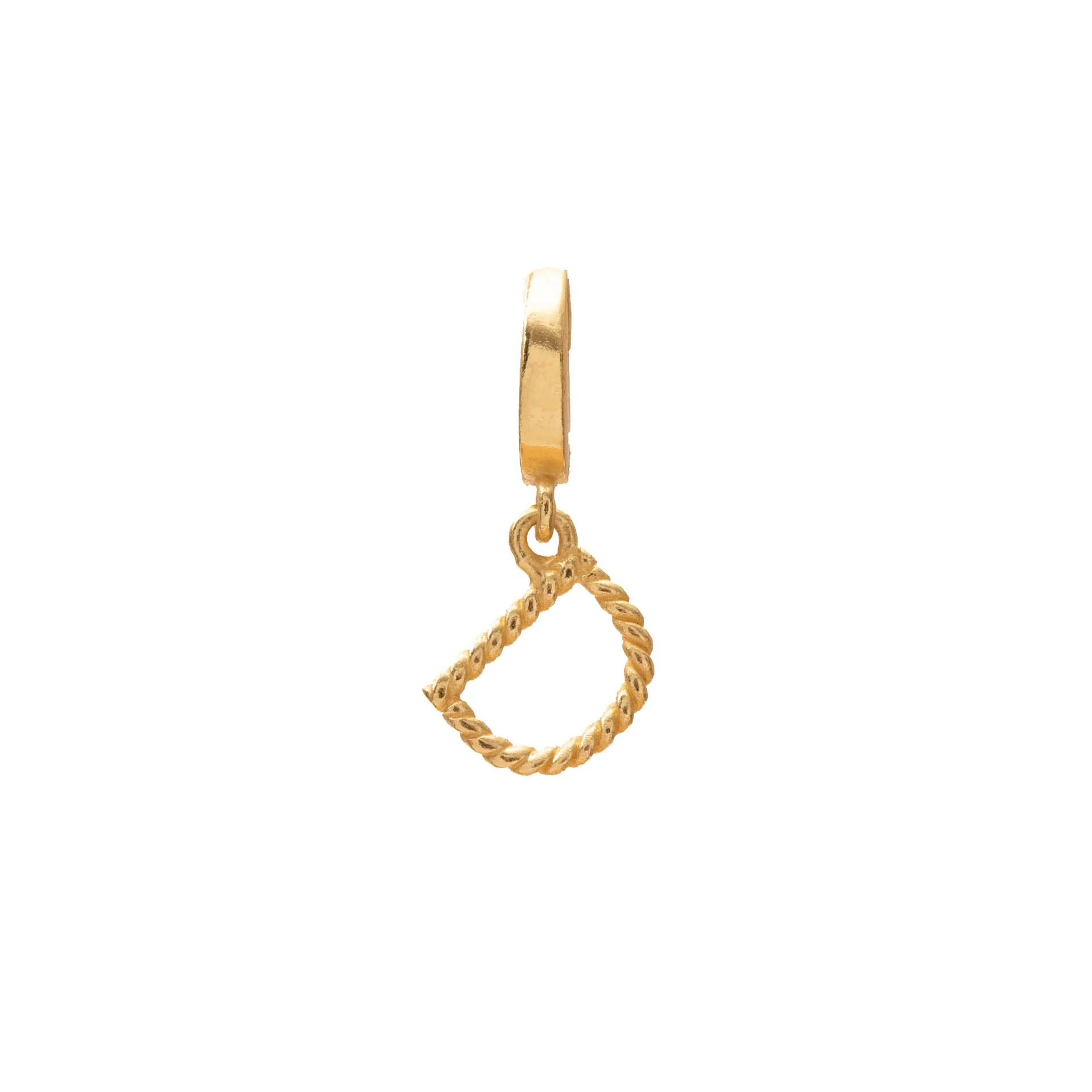 Initial small charm gold hinge pendant - Image 5