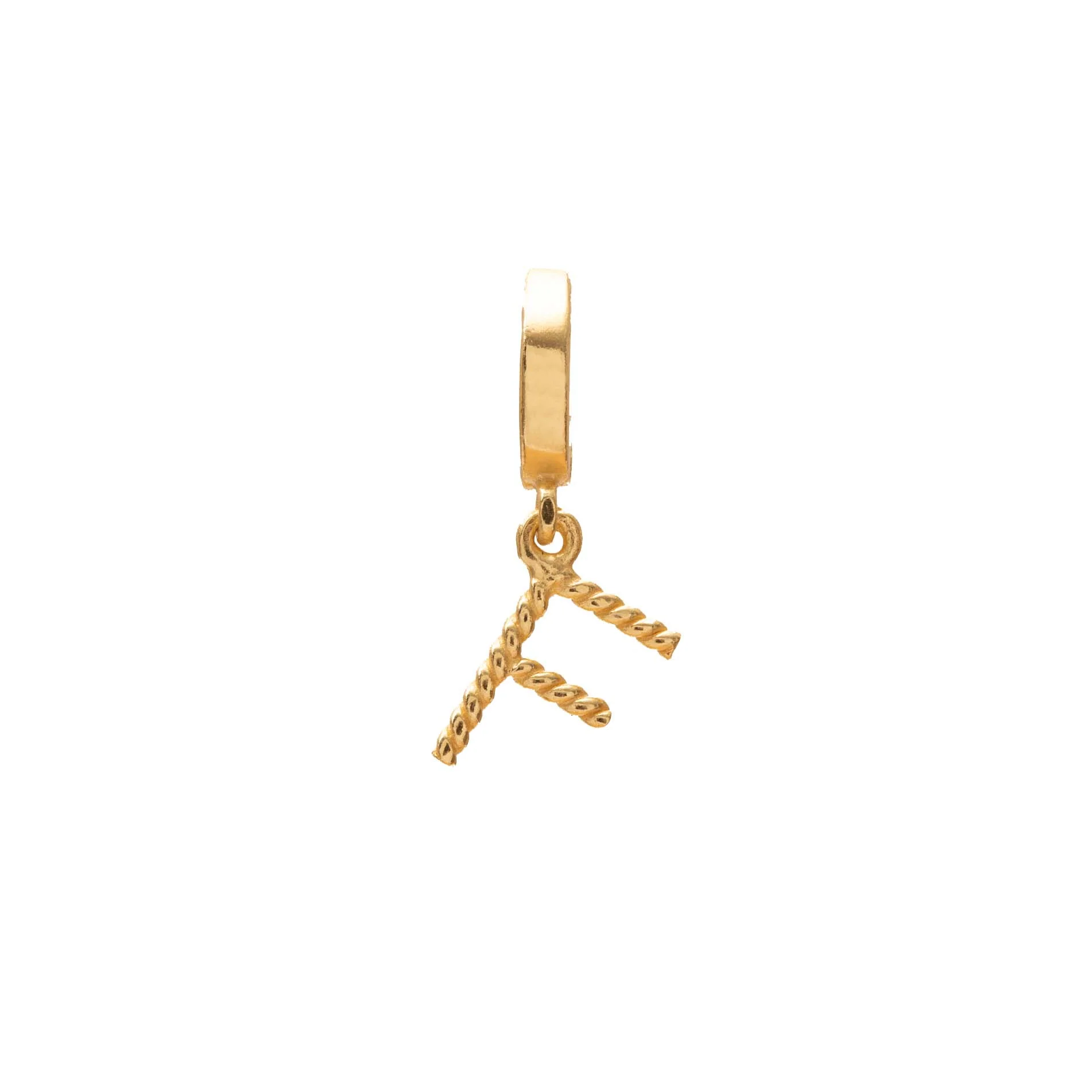 Initial small charm gold hinge pendant - Image 7