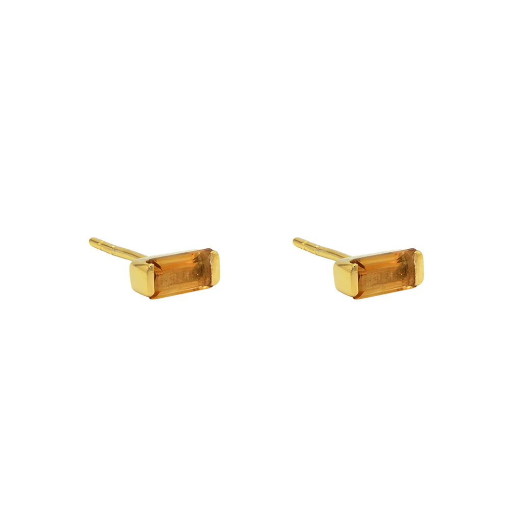 Jazmin 2 micron gold semi precious earrings - Image 5