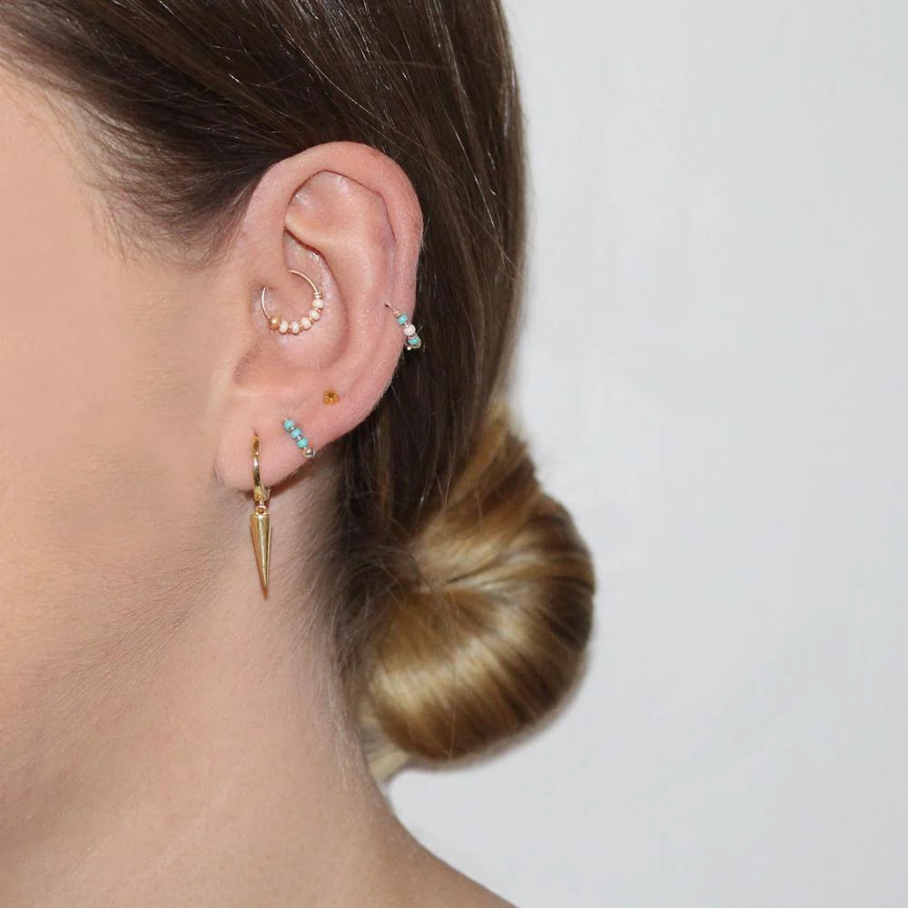 Lily gold filled large sleeper earring - Image 6