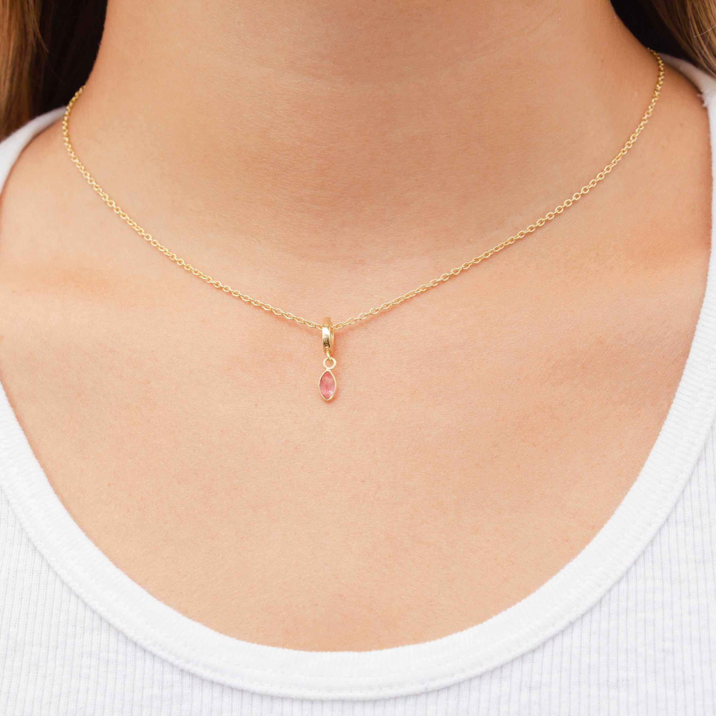 Louna diamond charm gold hinge pendant - Image 5