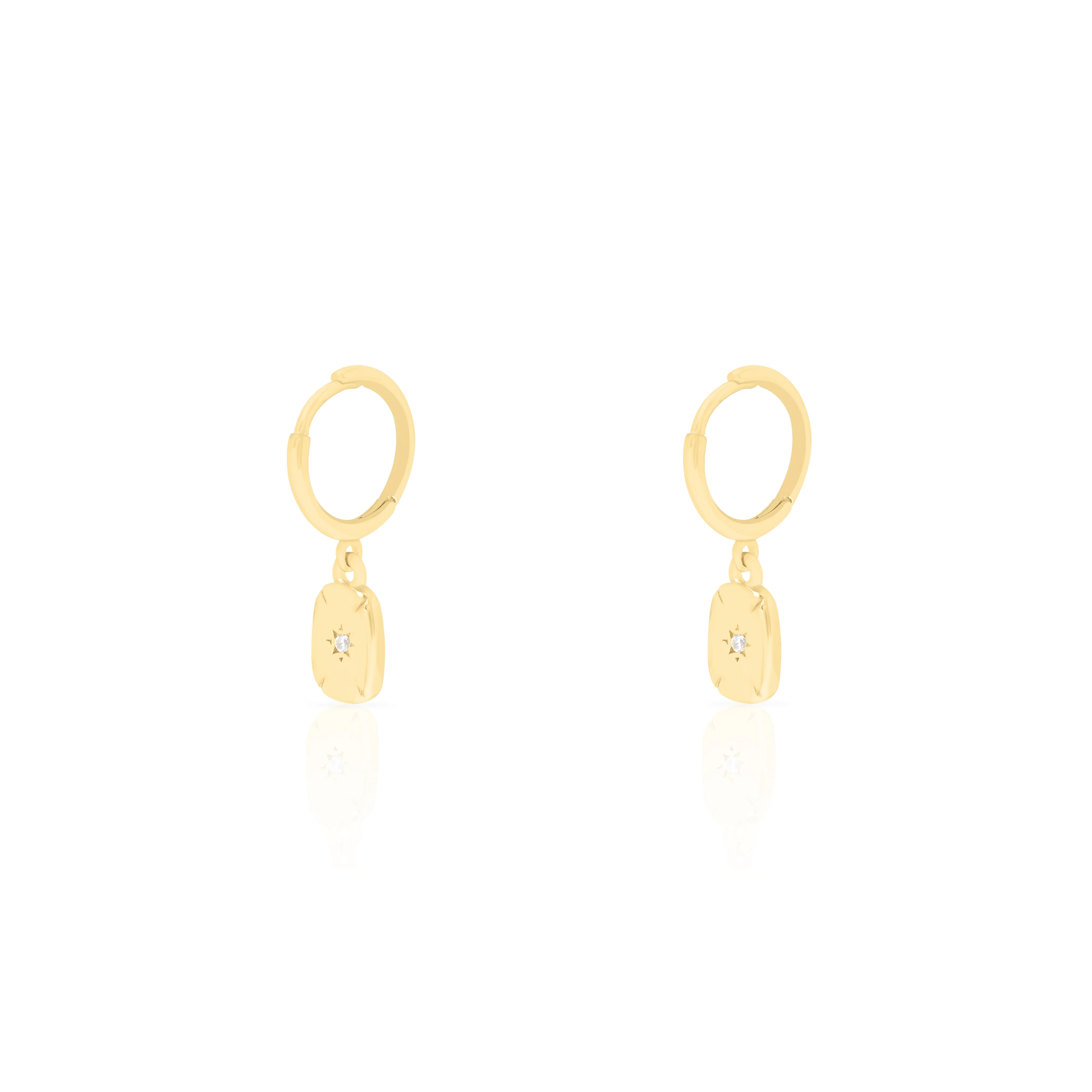 Sina Star Drop Huggie Hoops