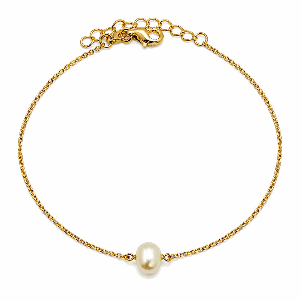 Poet freshwater pearl gold fine bracelet