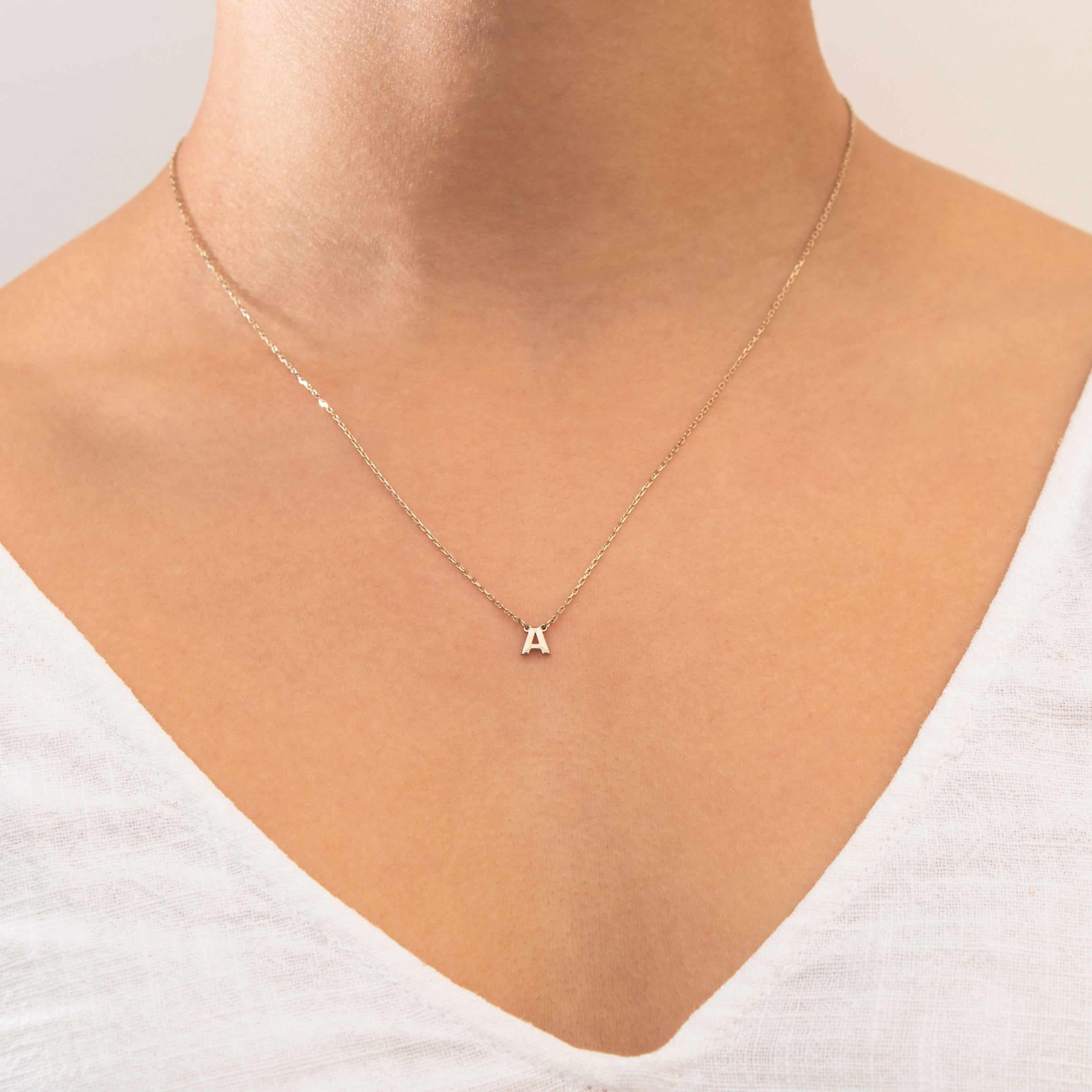 Plain Initial pendant necklace - Image 2