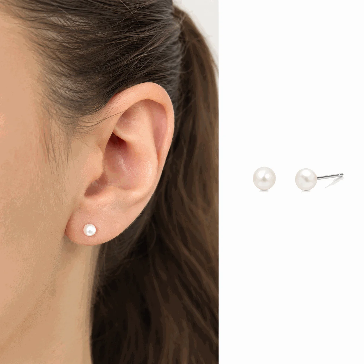 Ramos pearl stud earrings - Image 4