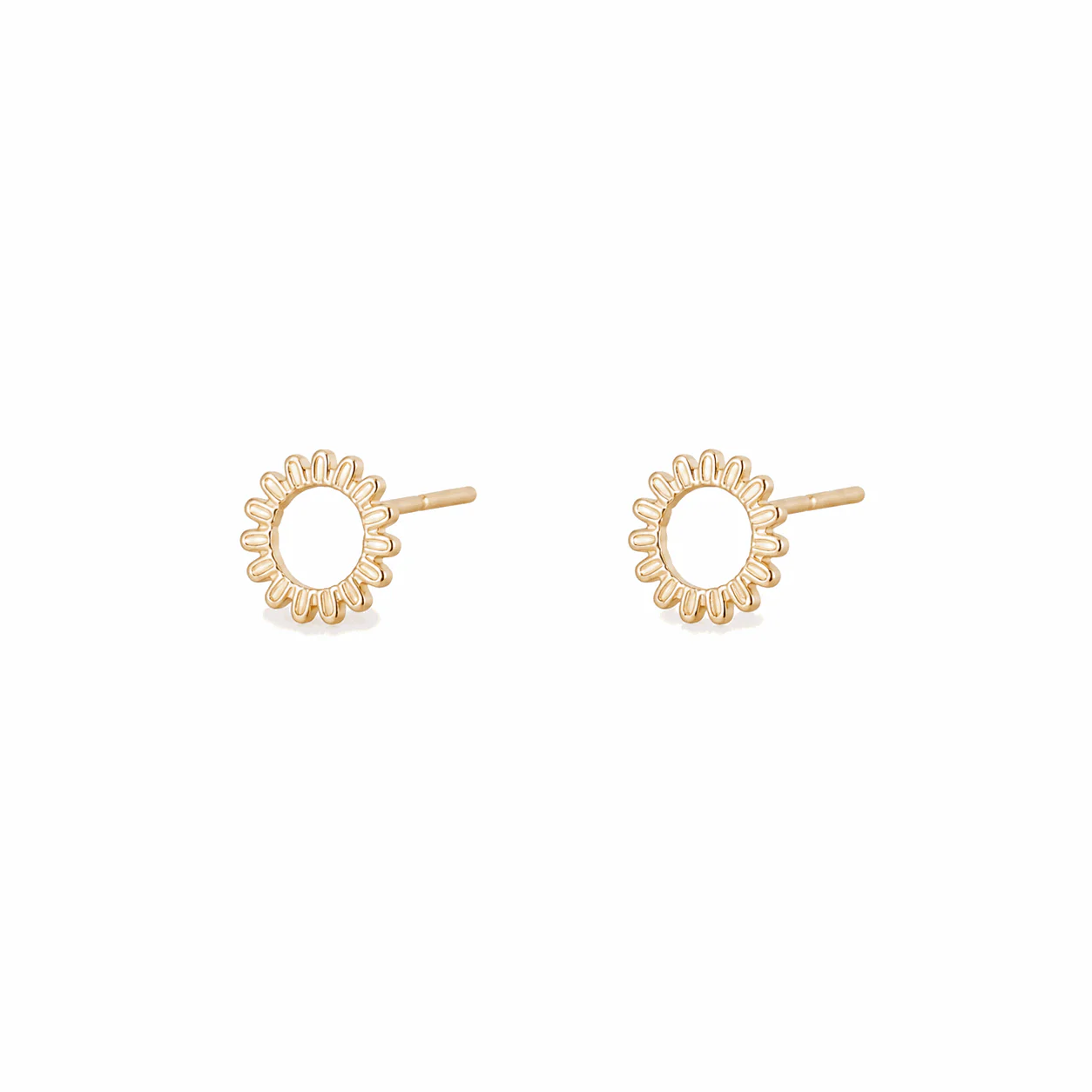 Shiran 2 micron gold hollow studs