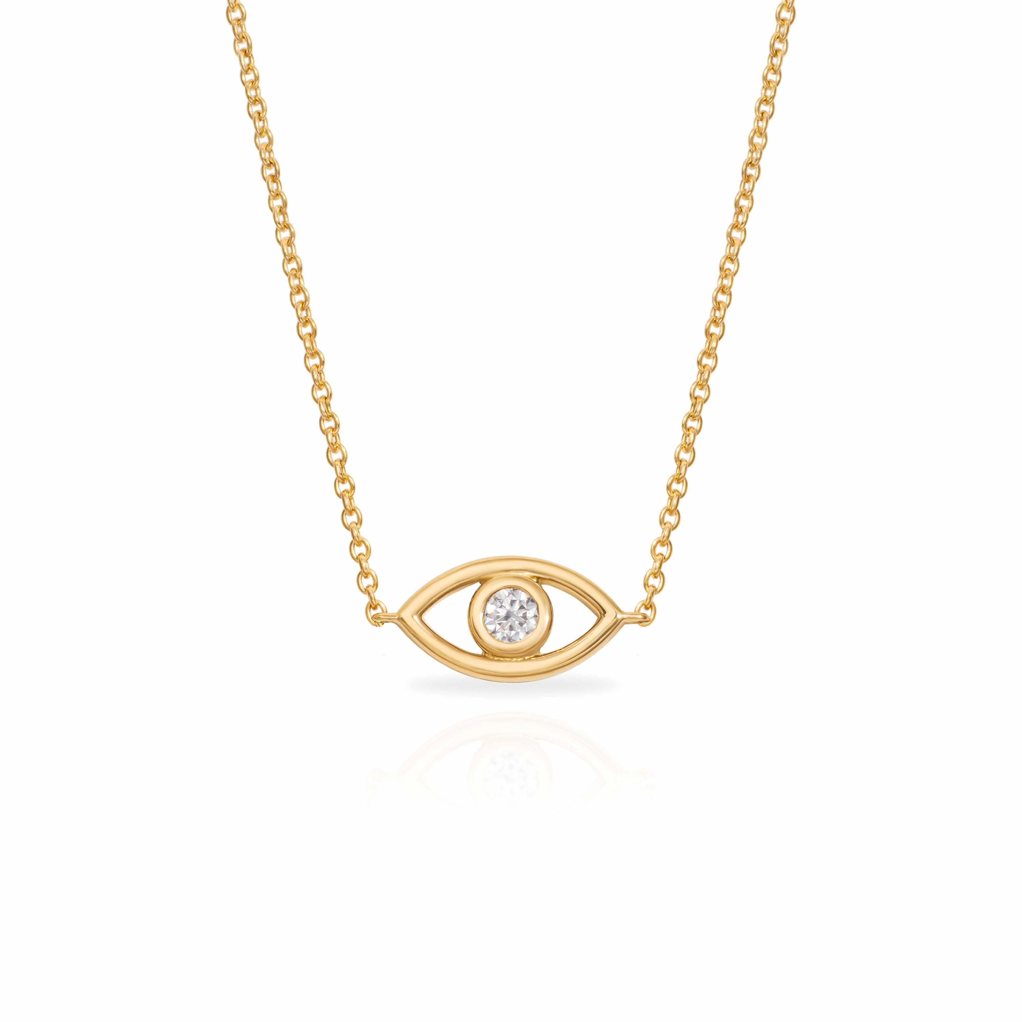 Soteria Moissanite Evil Eye Necklace