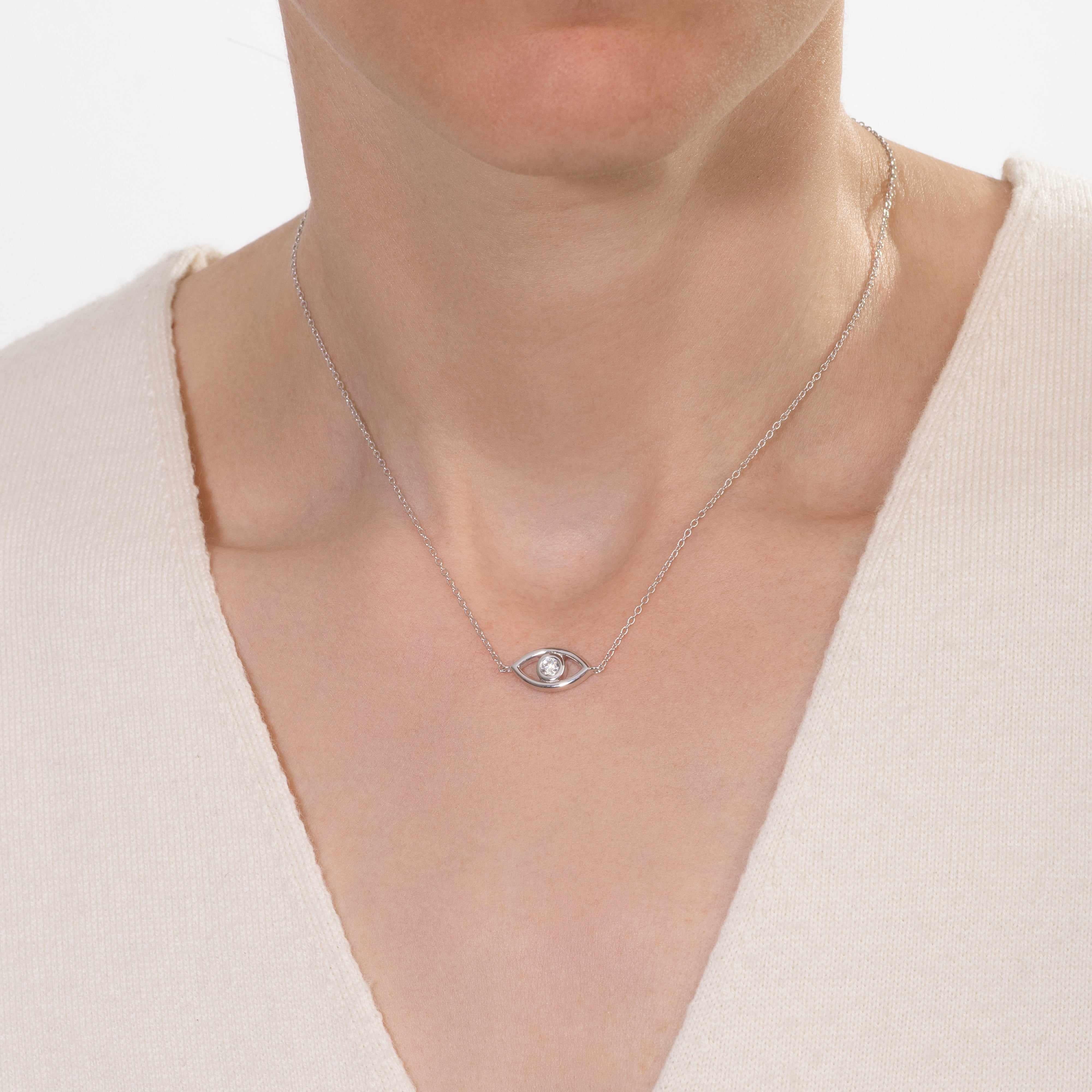 Soteria Moissanite Evil Eye Necklace - Image 2