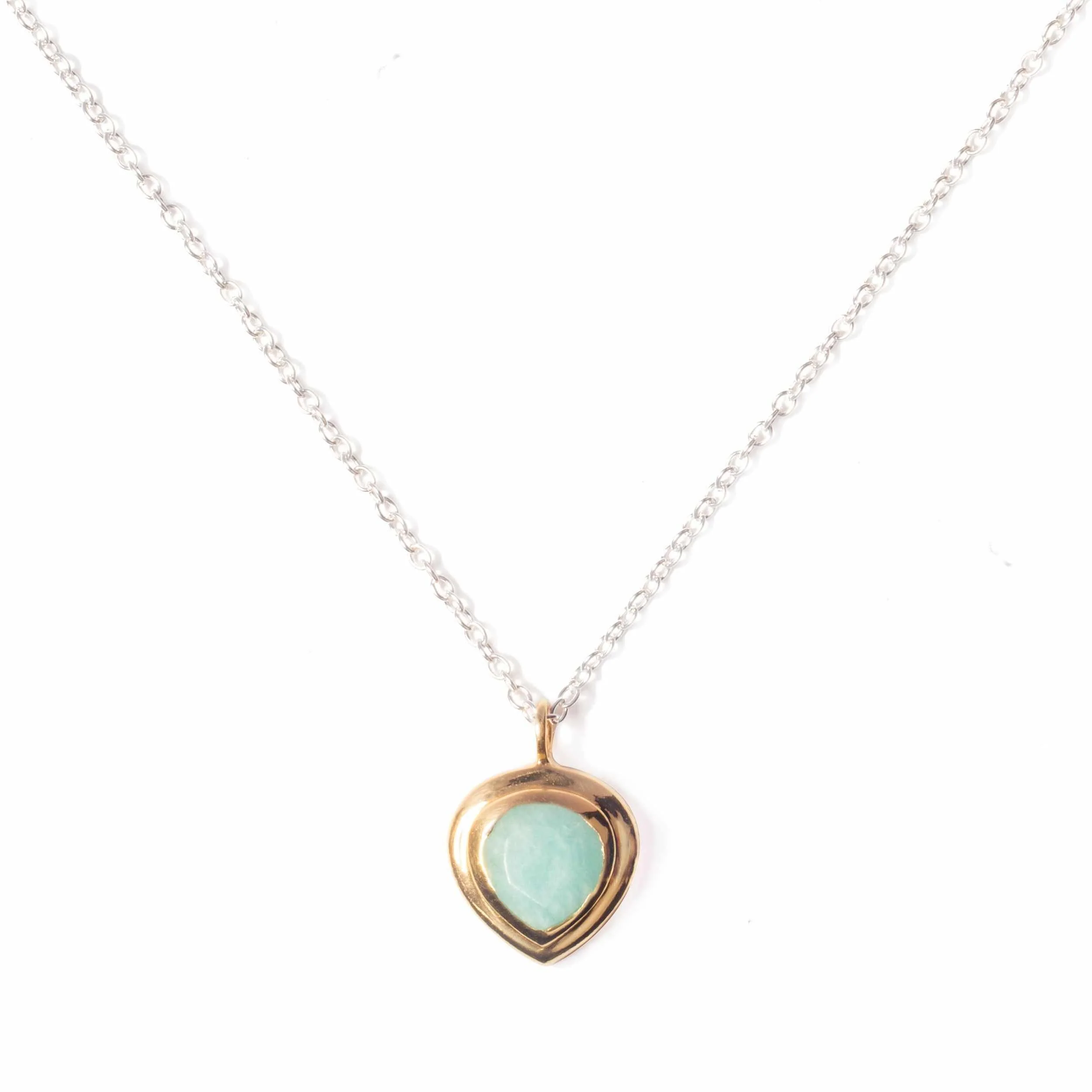 Suda semi-precious two tone pendant - Image 2