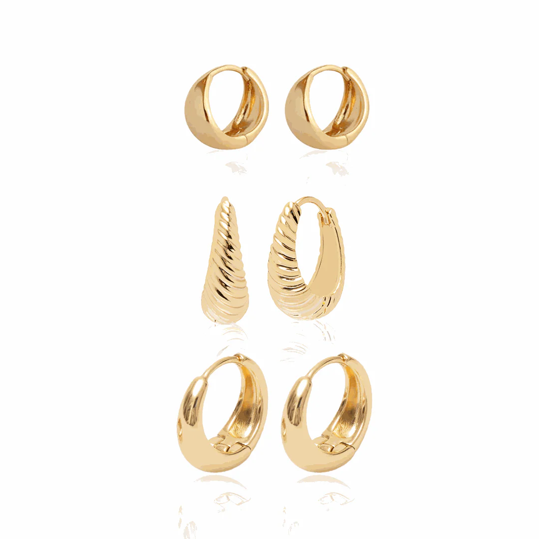The Luxe Curve Earrings Stack